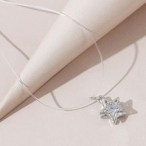 💥3/$12 Silver Crystal Star Illusion Necklace